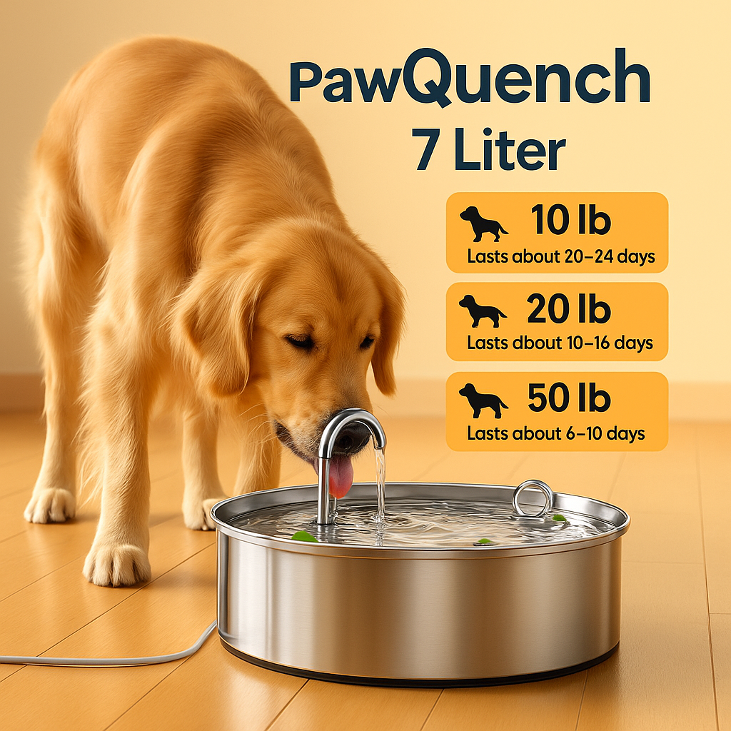 PawQuench™ Automatic Pet Water Fountain