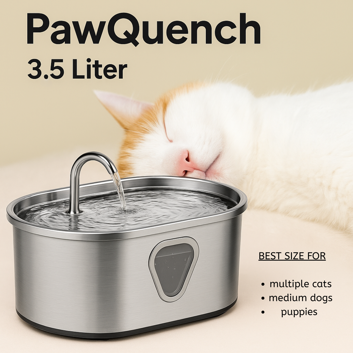 PawQuench™ Automatic Pet Water Fountain